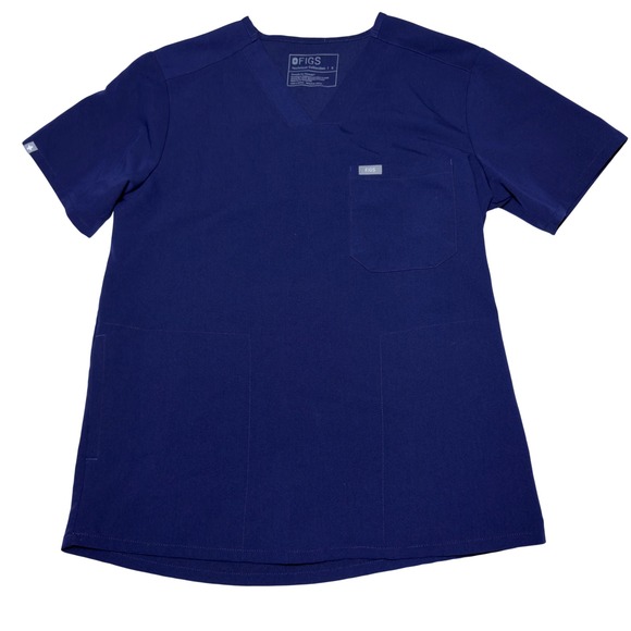 Figs Other - FIGS Mens Chisec Three-Pocket Scrub Top Navy Blue V-Neck TM3000 Small